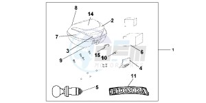 CBF1000FC CBF1000F E drawing 35L TOP BOX SWORD SILVER