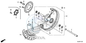 VT750CSD Shadow - VT750CS-D 2ED - (2ED) drawing FRONT WHEEL (VT750C/C2S/CA/CS)