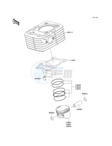 KLX 140 A [KLX140] (A8F-A9FA) A9F drawing CYLINDER_PISTON-- S- -