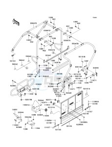 KAF 950 C [MULE 3010 TRANS4X4 DIESEL] (C7F) C7F drawing GUARDS_CAB FRAME