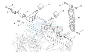 Sonic 50 Air drawing R.shock absorber-connect. Rod