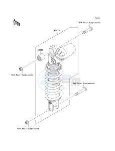 ZX 600 B [NINJA ZX-6RR] (K1) [NINJA ZX-6RR] drawing SHOCK ABSORBER-- S- -