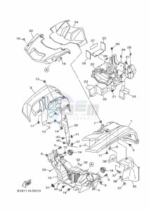 YFM700FWBD YFM7NKPAK (B5KE) drawing FRONT FENDER