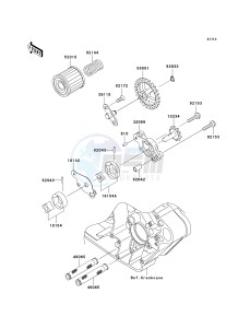 KX 250 N [KX250F](N2) N2 drawing OIL PUMP