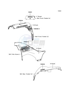 KVF650_4X4 KVF650FDF EU GB drawing Decals(Black)