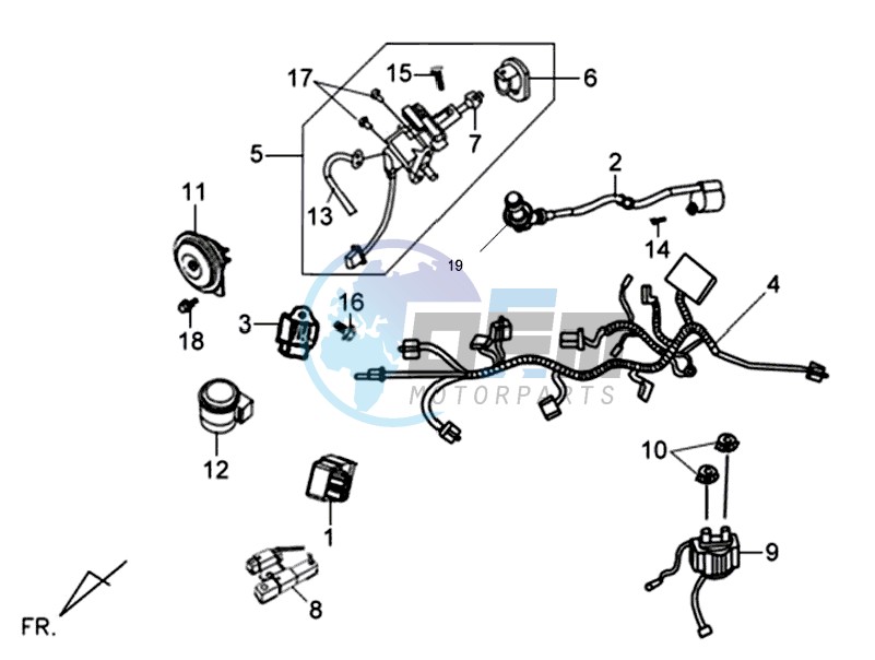 WIRING HARNASS - IGNITION LOCK - CDI UNIT