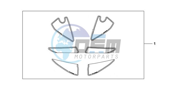 RACING STICKER WHITE BACKGROUND 'NUMBER PLATE STICKERS' WITH