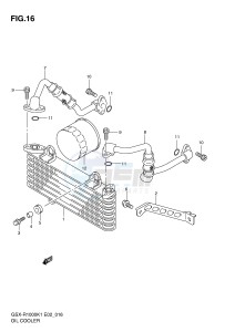 GSX-R1000 (E2) drawing OIL COOLER