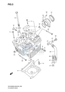 DR-Z250 (E28-E33) drawing CYLINDER HEAD