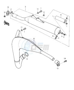 KDX 80 A [KDX80] (A1-A2) [KDX80] drawing MUFFLER