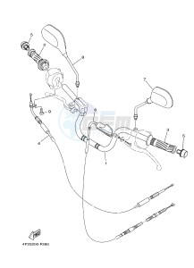 YBR125E (4P2G 4P2H 4P2J) drawing HANDLE & CABLE