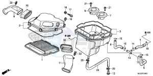 GL1800BD F6B Bagger - GL1800BD UK - (E) drawing AIR CLEANER