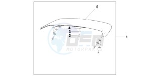 ST1300A drawing TOP BOX SPOILER DIGITAL SILVER