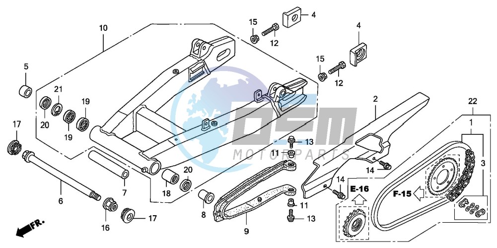 SWINGARM/CHAIN CASE