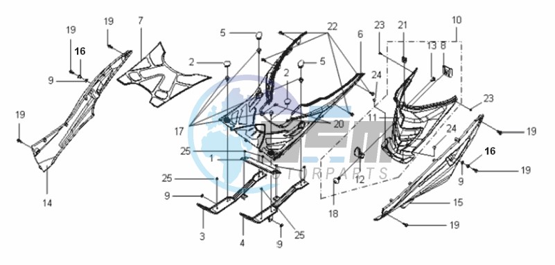 FOOTREST / LOWER COWLING