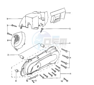 SPEEDFIGHT ARIA - 50 cc drawing CRANKCASE COVER