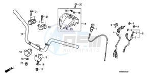 TRX250XA Europe Direct - (ED) drawing HANDLE PIPE