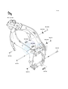 ZX 600 R [NINJA ZX-6R MONSTER ENERGY] (R9FA) R9FA drawing ENGINE MOUNT