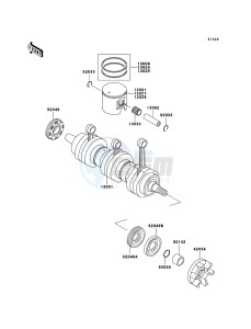 JET SKI 900 STX JT900-E2 FR drawing Crankshaft/Piston(s)