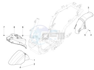 FLY 50 4T 2V 25-30Kmh 25-30Km/h drawing Wheel housing - Mudguard