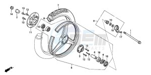 NSR50F drawing FRONT WHEEL