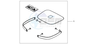 CB500 drawing TOP BOX PANEL KIT