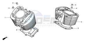 VT1100C2 drawing CYLINDER (VT1100CV/CW/C2)