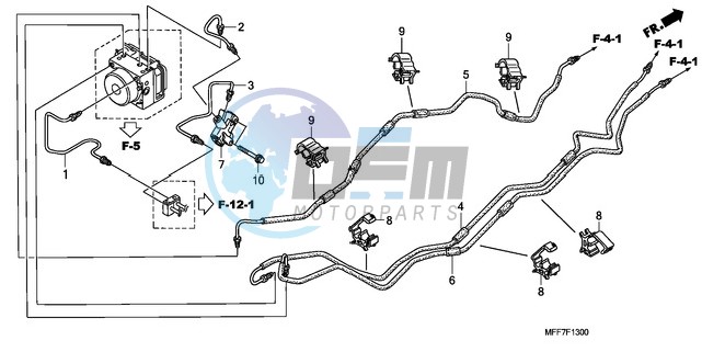 BRAKE LINES/PCV. (ABS)