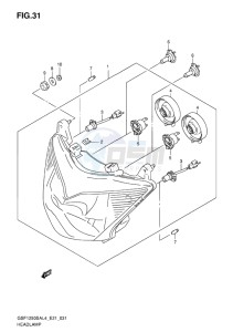 GSF-1250S ABS BANDIT EU drawing HEADLAMP