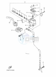 YZ125 (B4X2) drawing FRONT MASTER CYLINDER