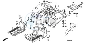 TRX250TMA U drawing REAR FENDER