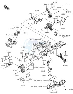 Z650 ER650HHF XX (EU ME A(FRICA) drawing Frame Fittings