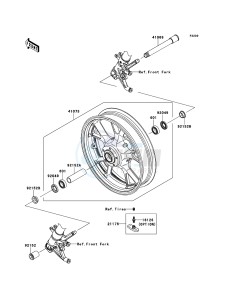 1400GTR ZG1400A9F FR GB XX (EU ME A(FRICA) drawing Front Hub