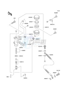 ZG 1000 A [CONCOURS] (A6F) A6F drawing REAR MASTER CYLINDER