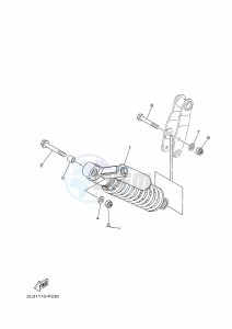 YFM700R YFM70RSBK (2LSN) drawing REAR SUSPENSION