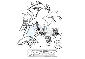 XT R 125 drawing FRONT BODY