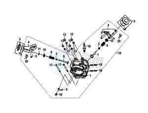 CROX 50 45KMH (L8 L9) EU EURO4 drawing CYLINDER HEAD KPL.