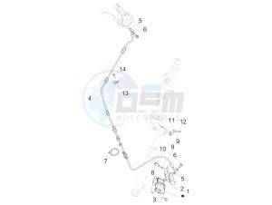 LIBERTY IGET 50 4T 3V NO ABS (NAFTA) drawing Brakes pipes - Calipers