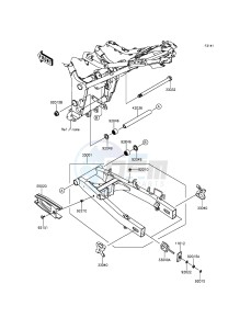 Z300 ABS ER300BGF XX (EU ME A(FRICA) drawing Swingarm