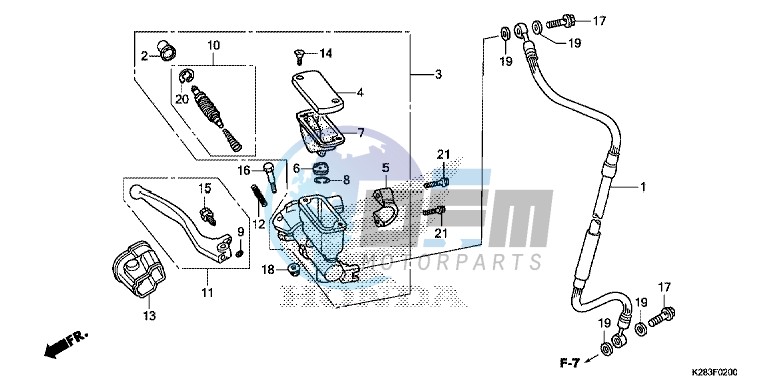 FR. BRAKE MASTER CYLINDER