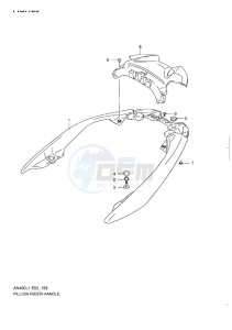 AN400 ABS BURGMAN EU drawing PILLION RIDER HANDLE