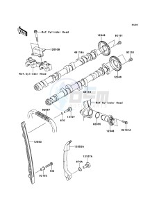 VERSYS_1000 KLZ1000AEF FR GB XX (EU ME A(FRICA) drawing Camshaft(s)/Tensioner