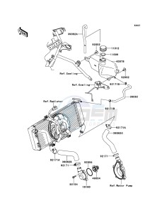 VERSYS KLE650CCF XX (EU ME A(FRICA) drawing Water Pipe