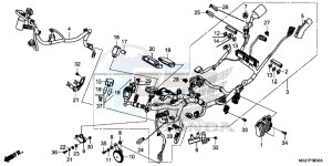 CB500XAF CB500X UK - (E) drawing WIRE HARNESS