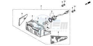 CB250 drawing TAILLIGHT