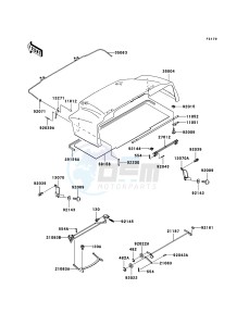 MULE 3010 DIESEL 4x4 KAF950B7F EU drawing Fenders