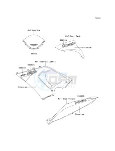 ZX 636 C [NINJA ZX-6R] (C1) C1 drawing DECALS-- TITANIUM- -