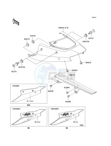 ZX 1200 A [NINJA ZX-12R] (A2) [NINJA ZX-12R] drawing SIDE COVERS_CHAIN COVER