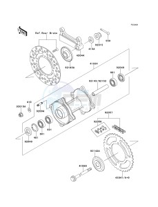 KX 100 C [KX100] (C1-C3) [KX100] drawing REAR HUB