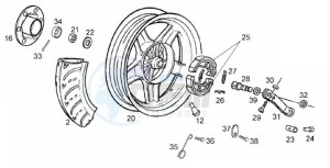 ATLANTIS CITY - 50 cc VTHAL1AE2 Euro 2 2T AC ESP drawing Rear wheel (Positions)